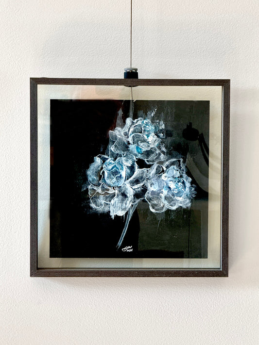 Immaterial - Gardenias | Original Painting | Framed Wall Art Decor