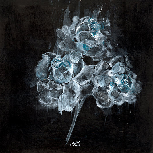 Immaterial - Gardenias | Original Painting | Framed Wall Art Decor