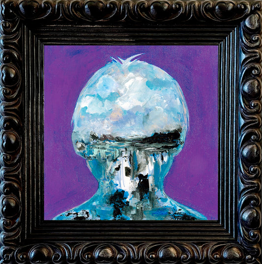 Through The Looking Glass - Torrent Thoughts | Acrylic & Watercolor On Canvas Board | Original Painting Framed