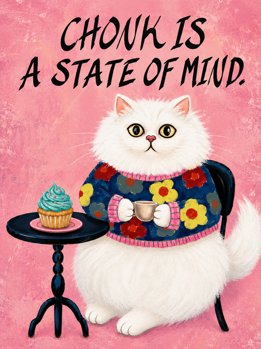 Chonk Is A State Of Mind | Fine Art Print | Framed wall Art Decor