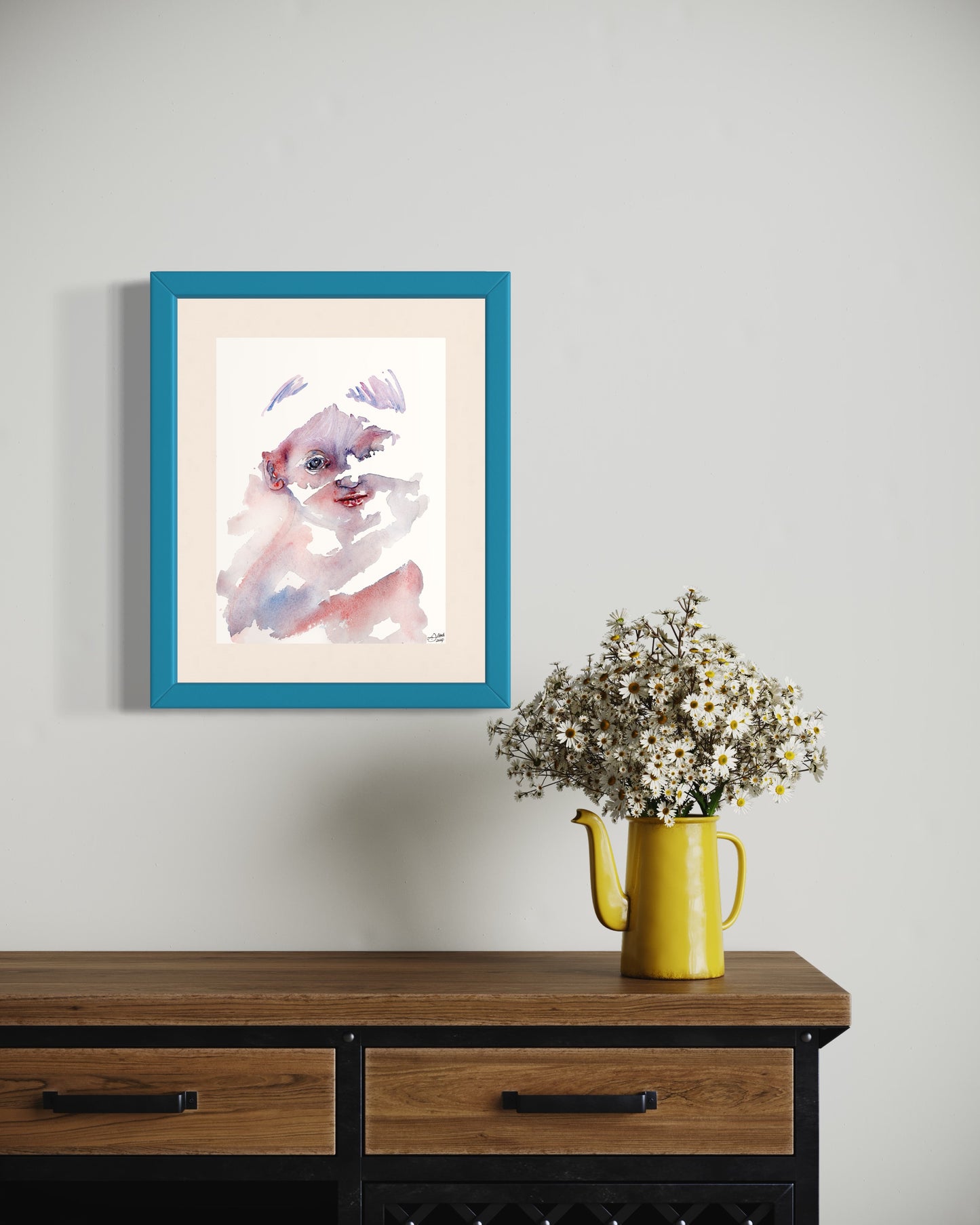 Johnnie Boy | Watercolor Portrait Painting | Wall Art Decor