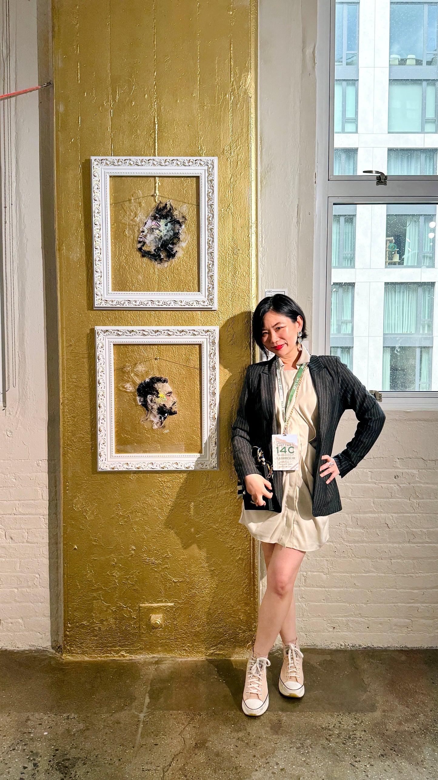 Unknown Face 2 | Acrylic On Broken Glasses Original Painting | Framed