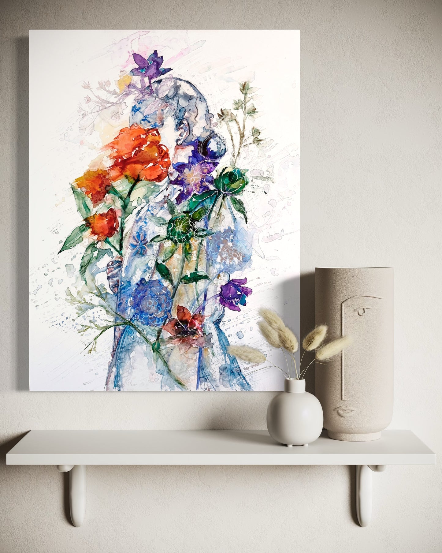 Watershed | Original Painting In Watercolor & Alcohol Ink On Paper | Wall Art Decor