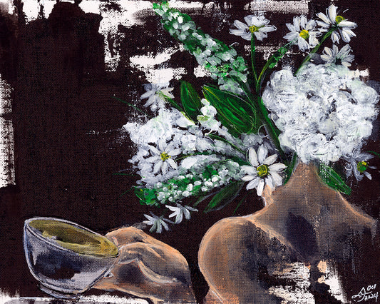 Morning Brew | Original Painting | Framed Wall Art Decor