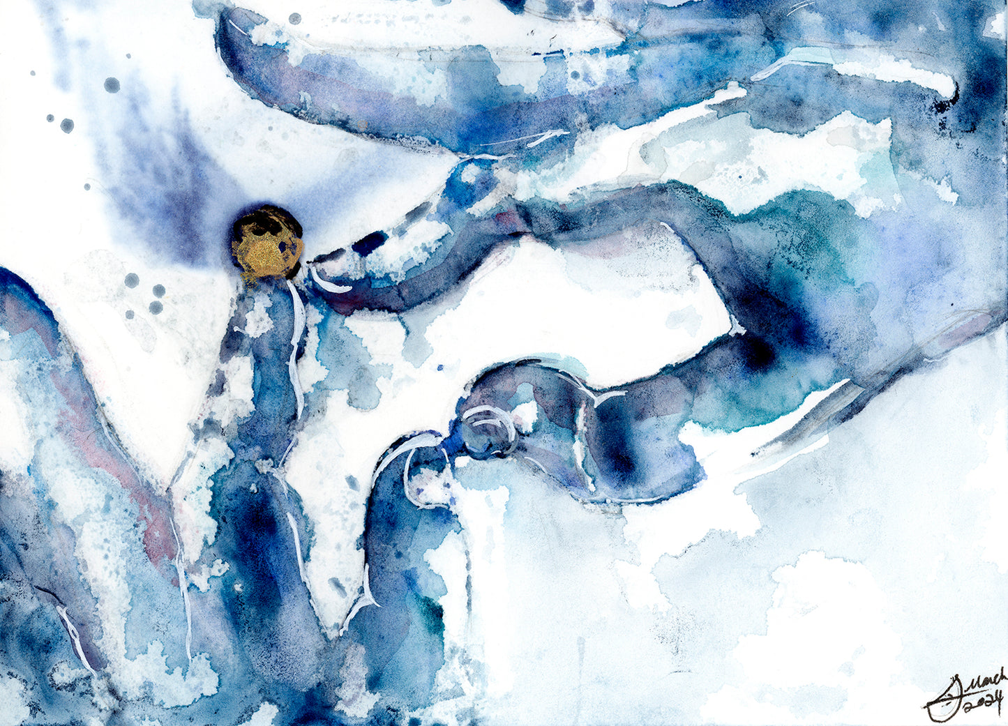 My Heart To Your Heart | Original Watercolor Painting | Wall Art For Home