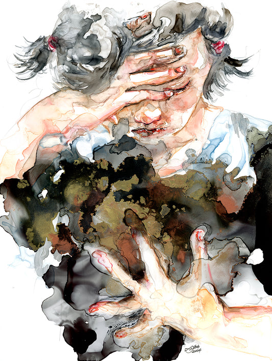 One Shot To My Heart | Self Portrait Painting | Wall Art Decor