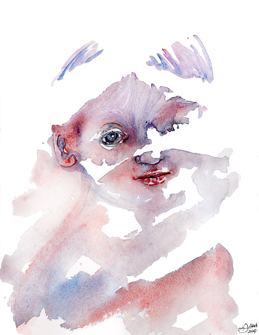 Johnnie Boy | Watercolor Portrait Painting | Wall Art Decor