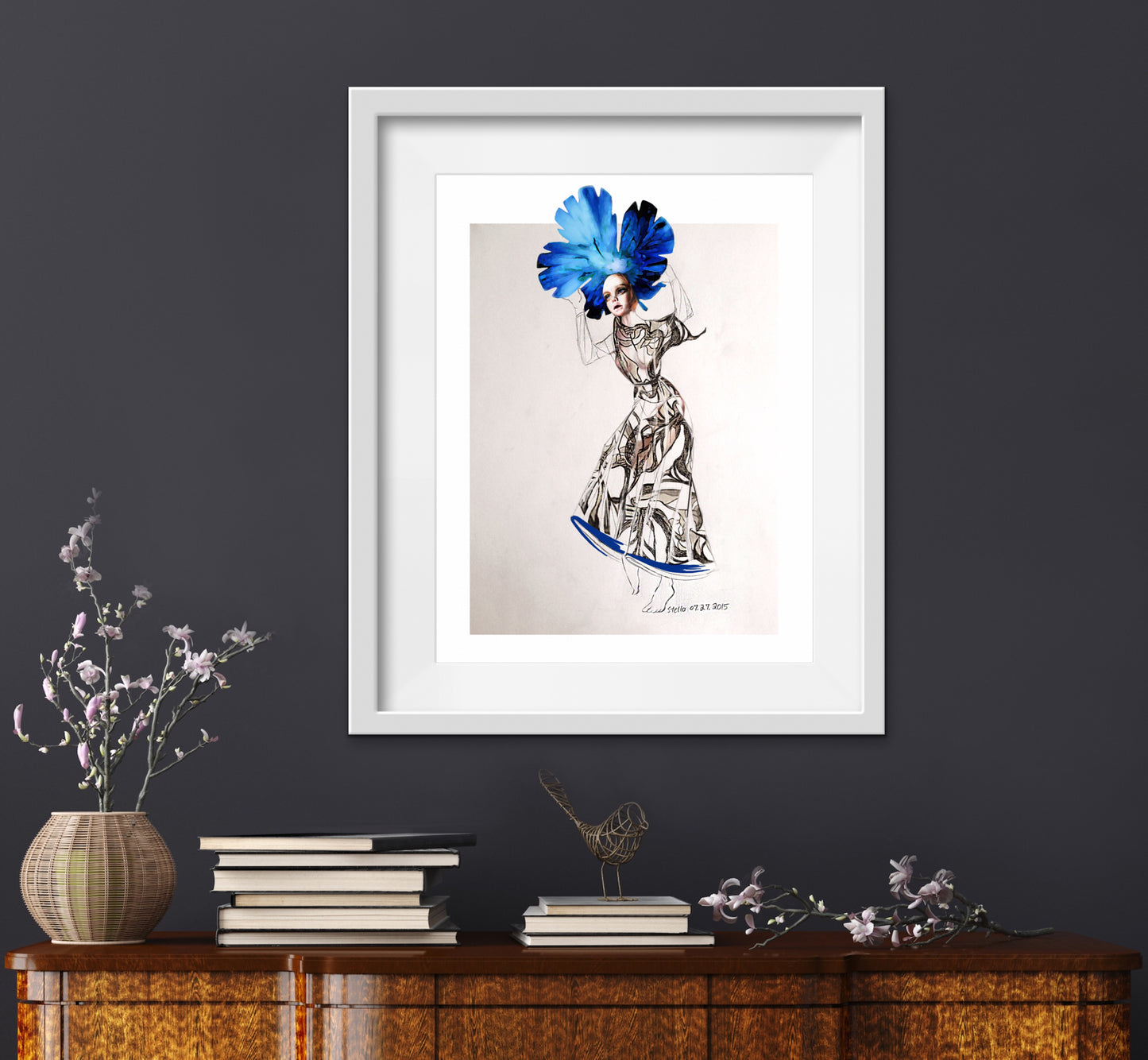Call Me Val | Fashion Illustration | Fine Art Print | Framed