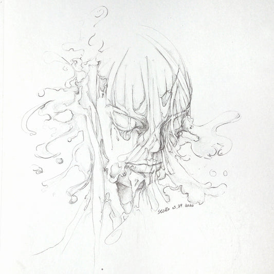 Dripped | Original Pencil Illustration | Framed