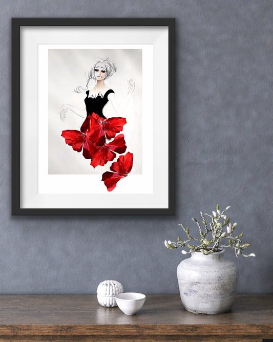 Call Me Dior | Fashion Illustration | Fine Art Print | Framed