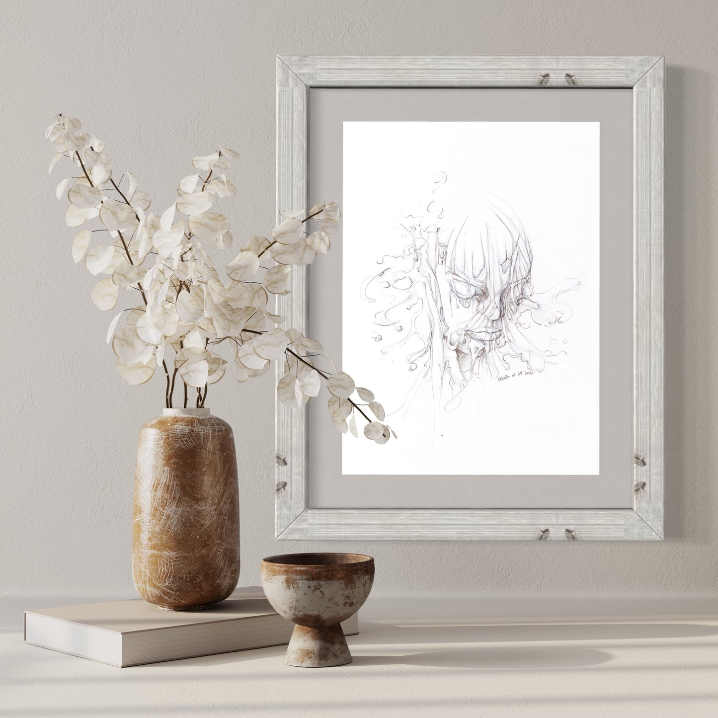 Dripped | Original Pencil Illustration | Framed