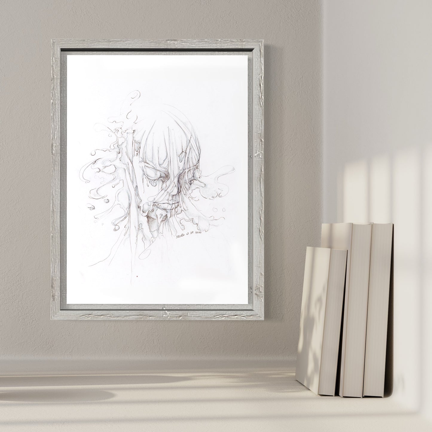 Dripped | Original Pencil Illustration | Framed