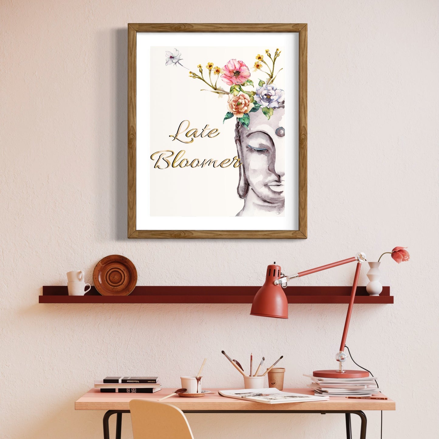 Buddha Says - Late Bloomer | Fine Art print | Framed