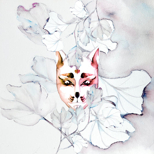 Kitsune & Ochiba | Japanese Mythology | Fine Art Print