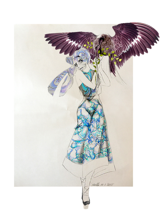 Call Me Etro | Fashion Illustration | Fine Art Print | Framed