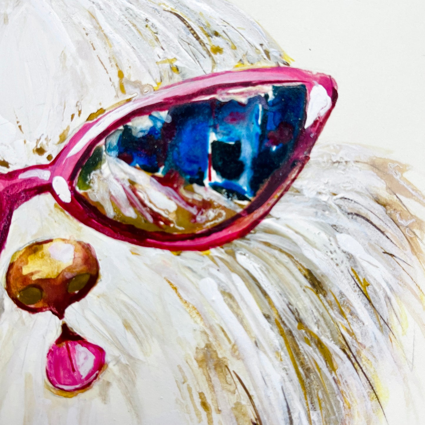 Shih Tzu With Shades | Fine Art Print | Framed Wall Art Decor