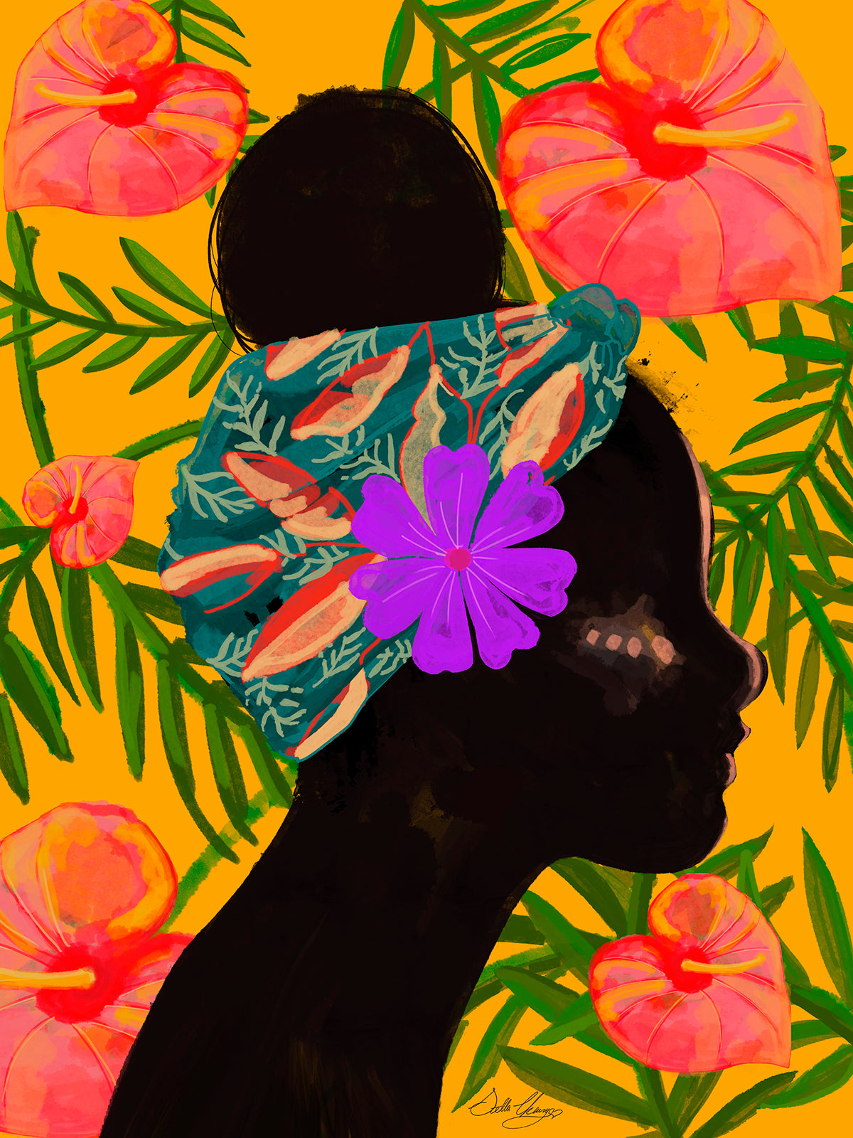 Electric Garden 1 Fine Art Print | Unframed