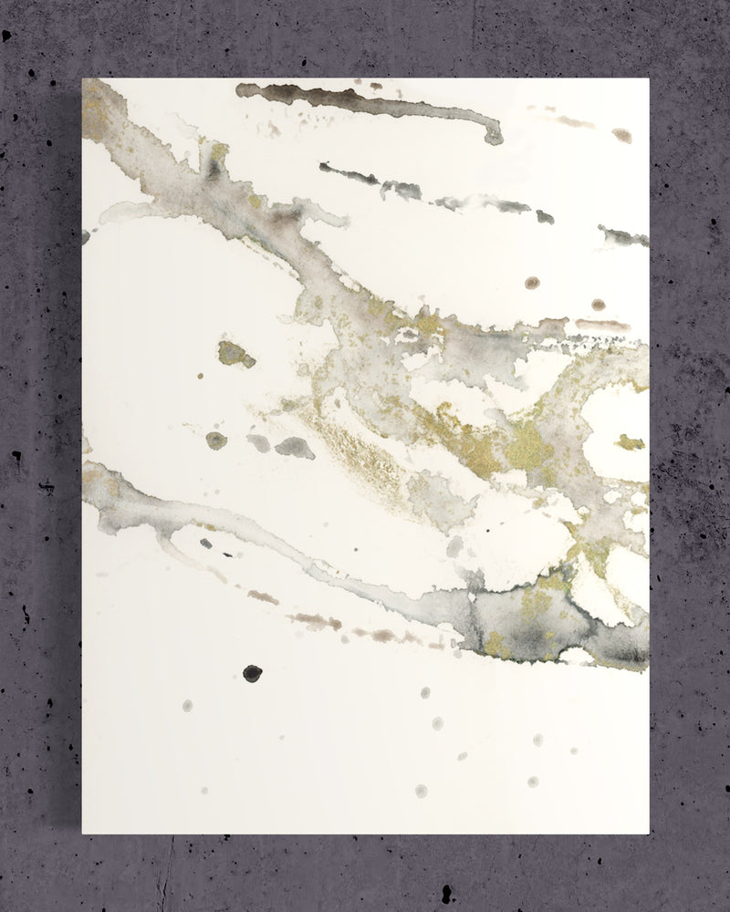 Obsidian & Gold Glass Art Triptych
