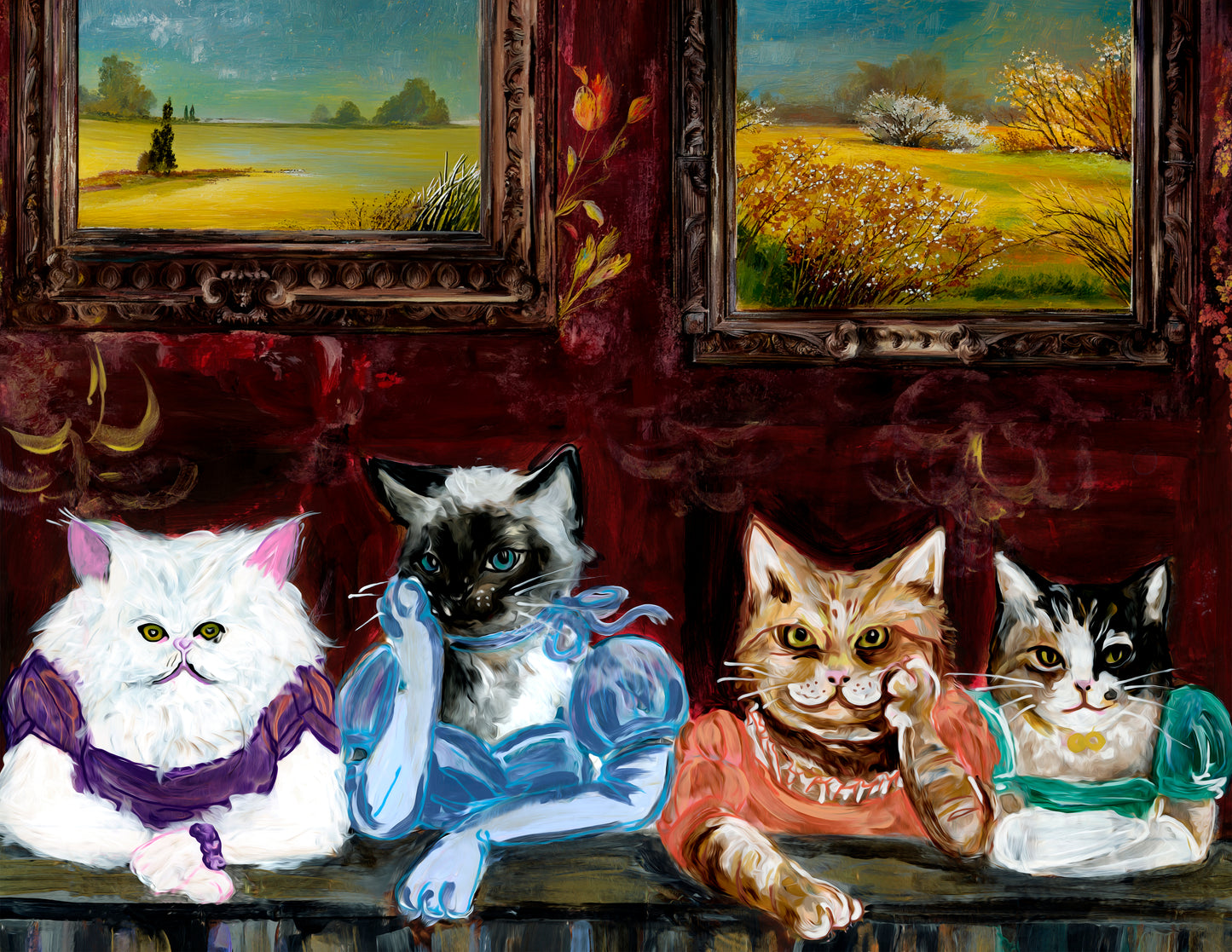 Kittyton Sisters | Fine Art Print | Unframed