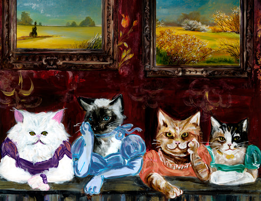 Kittyton Sisters | Fine Art Print | Unframed