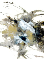 Obsidian & Gold Glass Art Triptych