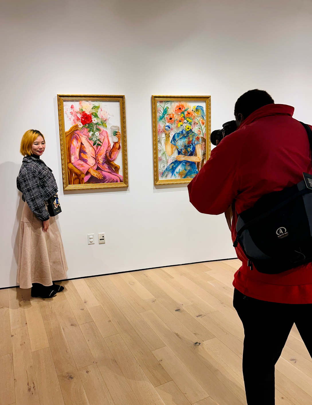 Joy - Latte With Me & Myself| Acrylic On Broken Glass Panels | Original Painting | Framed