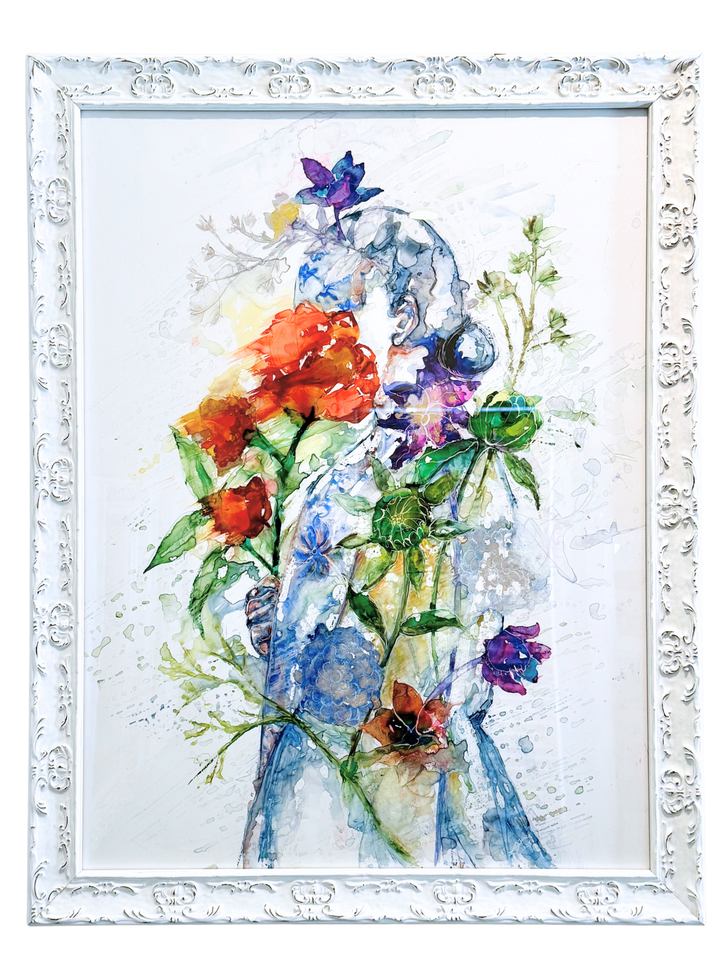 Watershed | Original Painting In Watercolor & Alcohol Ink On Paper | Wall Art Decor