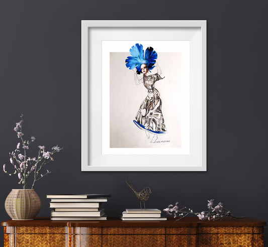 Call Me Val | Fashion Illustration | Fine Art Print | Framed